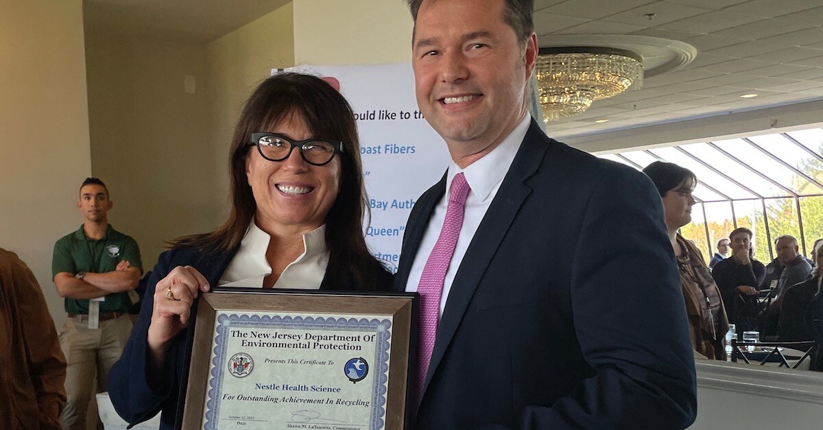 Department of Environmental Protection Names Nestlé Health Science a 2022 NJ Recycling Leader