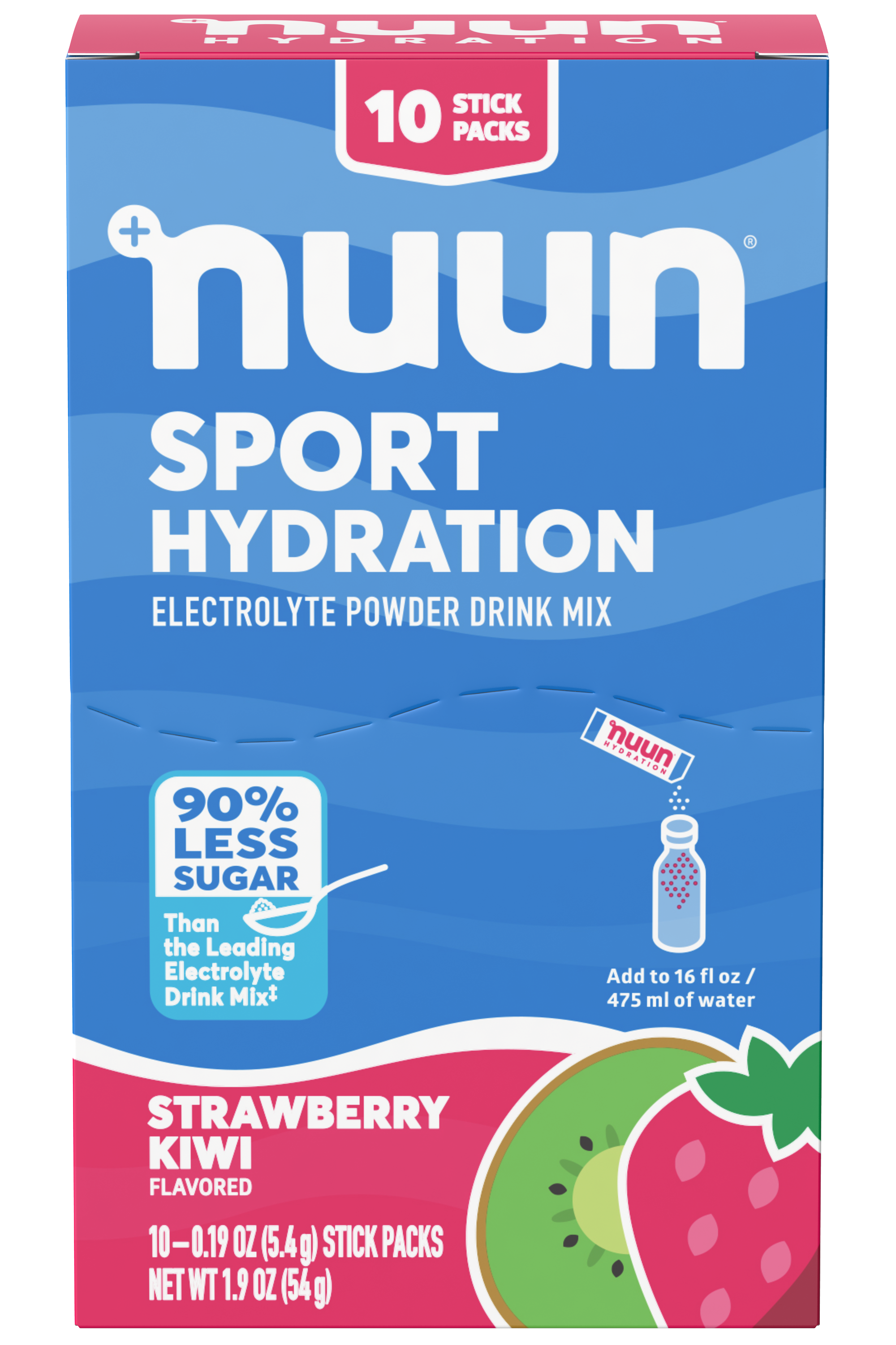 New Nuun® Sport Electrolyte Powder Drink Mix Strawberry Kiwi